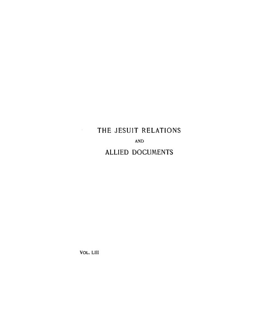 The Jesuit relations and allied document