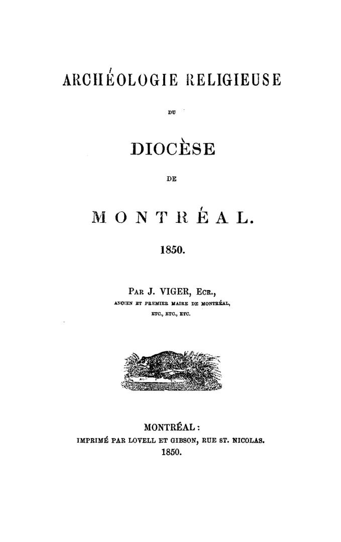 Archéologie religieuse du diocèse de Montréal