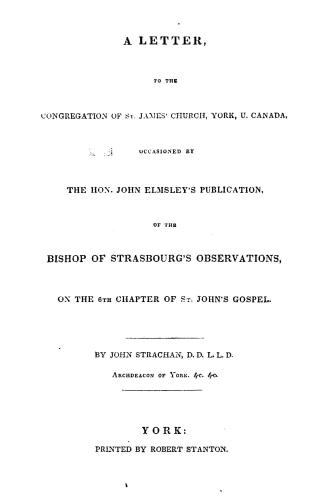 A letter to the congregation of St