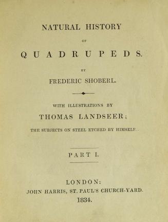Natural history of quadrupeds