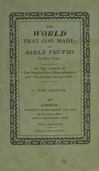 The world that God made, or, Bible truths in easy verse