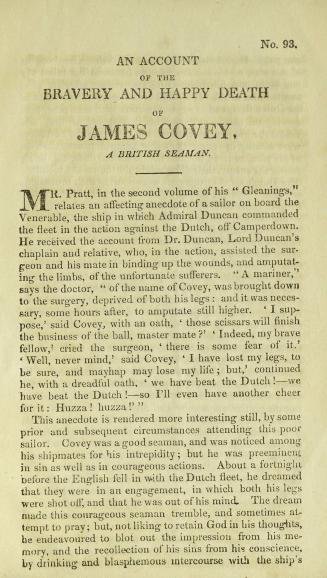 An account of the bravery and happy death of James Covey, a British seaman