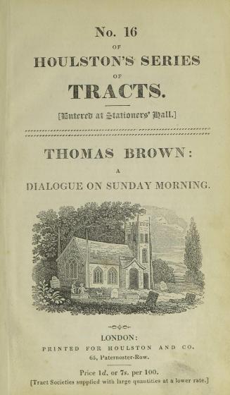 Thomas Brown : a dialogue on Sunday morning