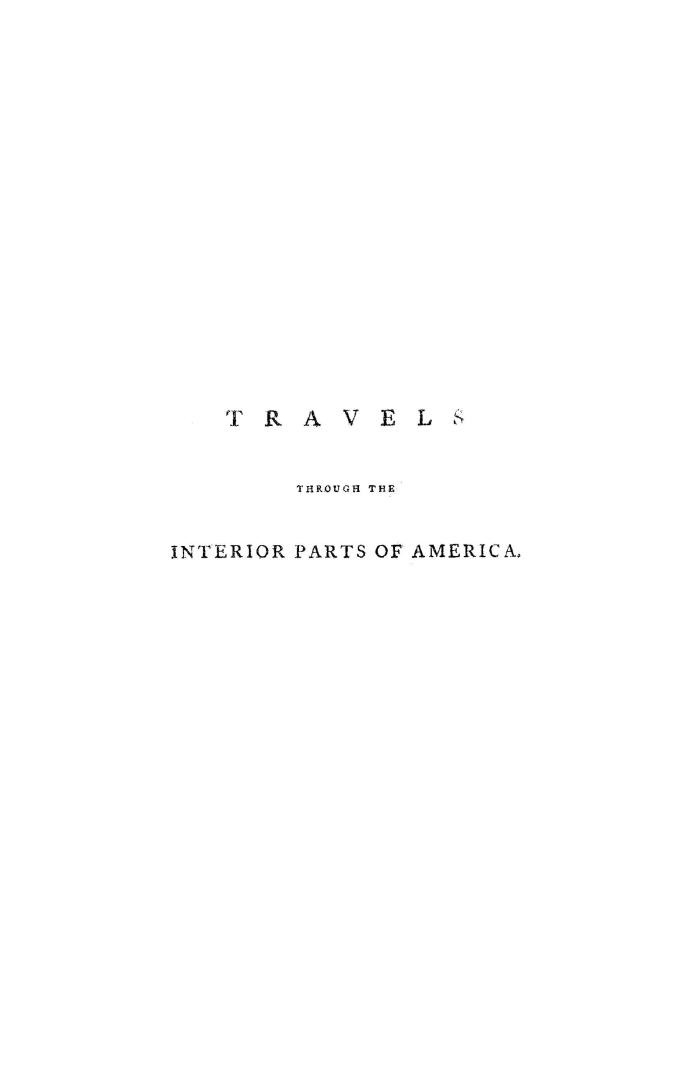 Travels through the interior parts of America