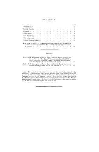 Colonial bills. North America. Return of the titles and dates of bills passed by the Legislatures of Canada, Nova Scotia, New Brunswick, Newfoundland,(...)