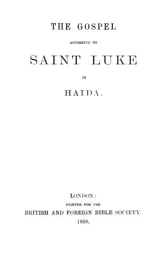 Gospel according to Saint Luke in Haida