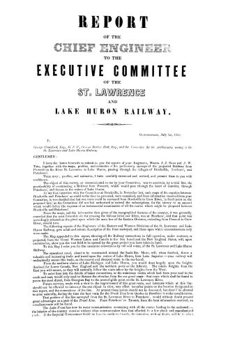 Report of the chief engineer to the Executive Committee of the St