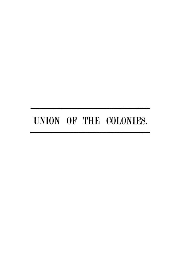 Union of the colonies