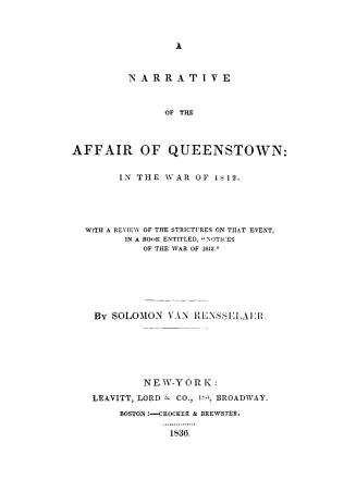 A narrative of the affair of Queenstown