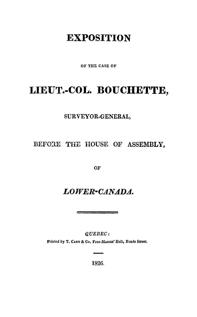 Exposition of the case of Lieut