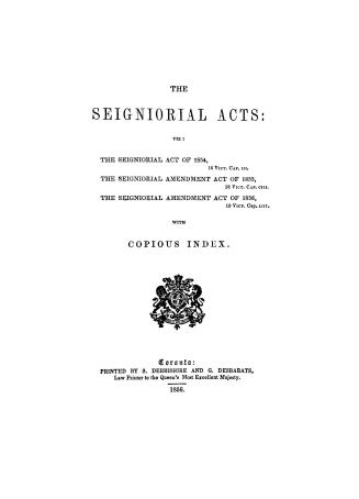 The Seigniorial acts