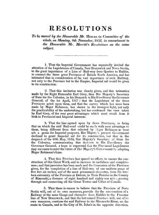 Resolutions to be moved by the Hon