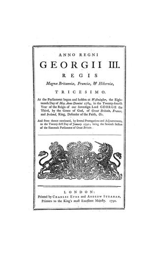An act for giving relief to such persons as have suffered in their rights and properties, during the late unhappy dissentions [sic] in America, in con(...)