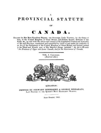 A provincial statute of Canada