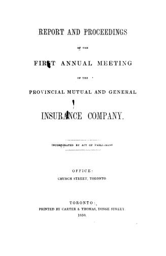 Report and proceedings of the... annual meeting of the