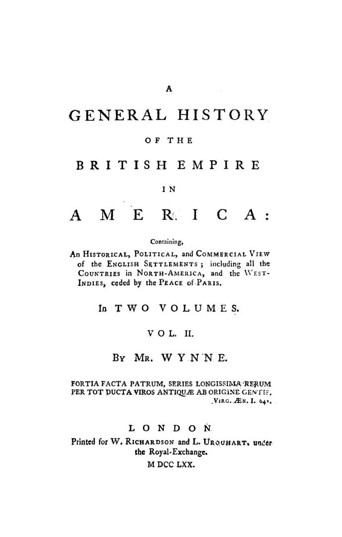 A general history of the British empire in America, containing an historical, political and commercial view of the English settlements, including all (...)