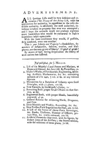 General Wolfe's instructions to young officers, also his orders for a battalion and an army, together with the orders and signals used in embarking an(...)