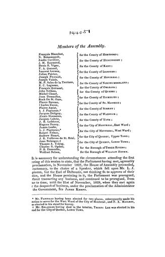 The history of the session of the provincial parliament of Lower Canada for 1828-29