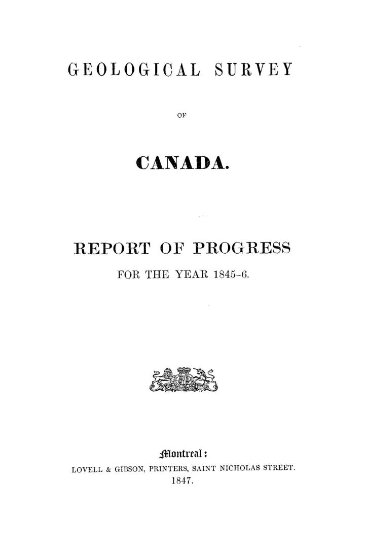 Report of progress for the year