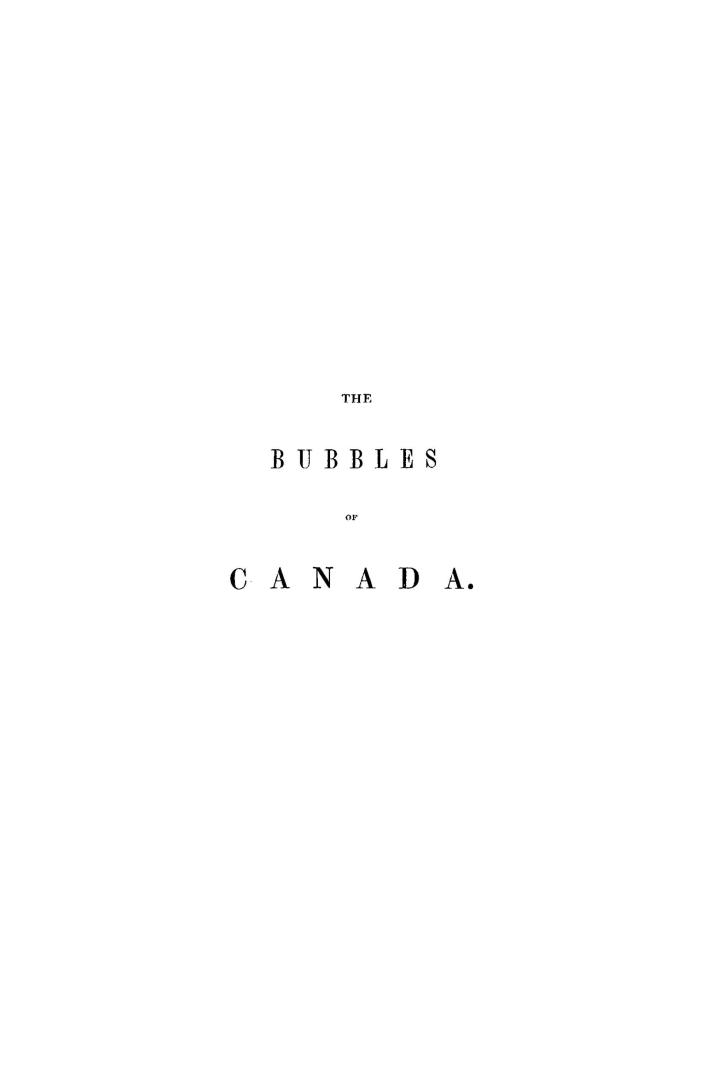 The bubbles of Canada
