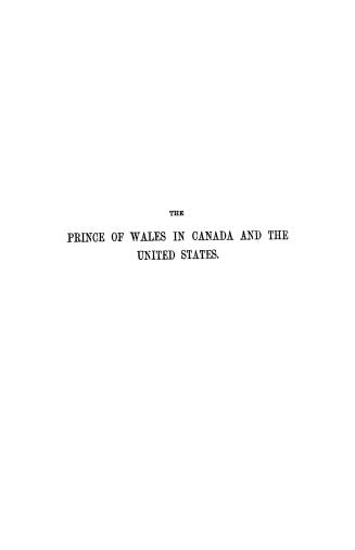 The Prince of Wales in Canada and the United States