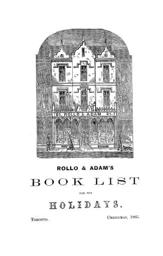 Rollo & Adam's book list for the holidays