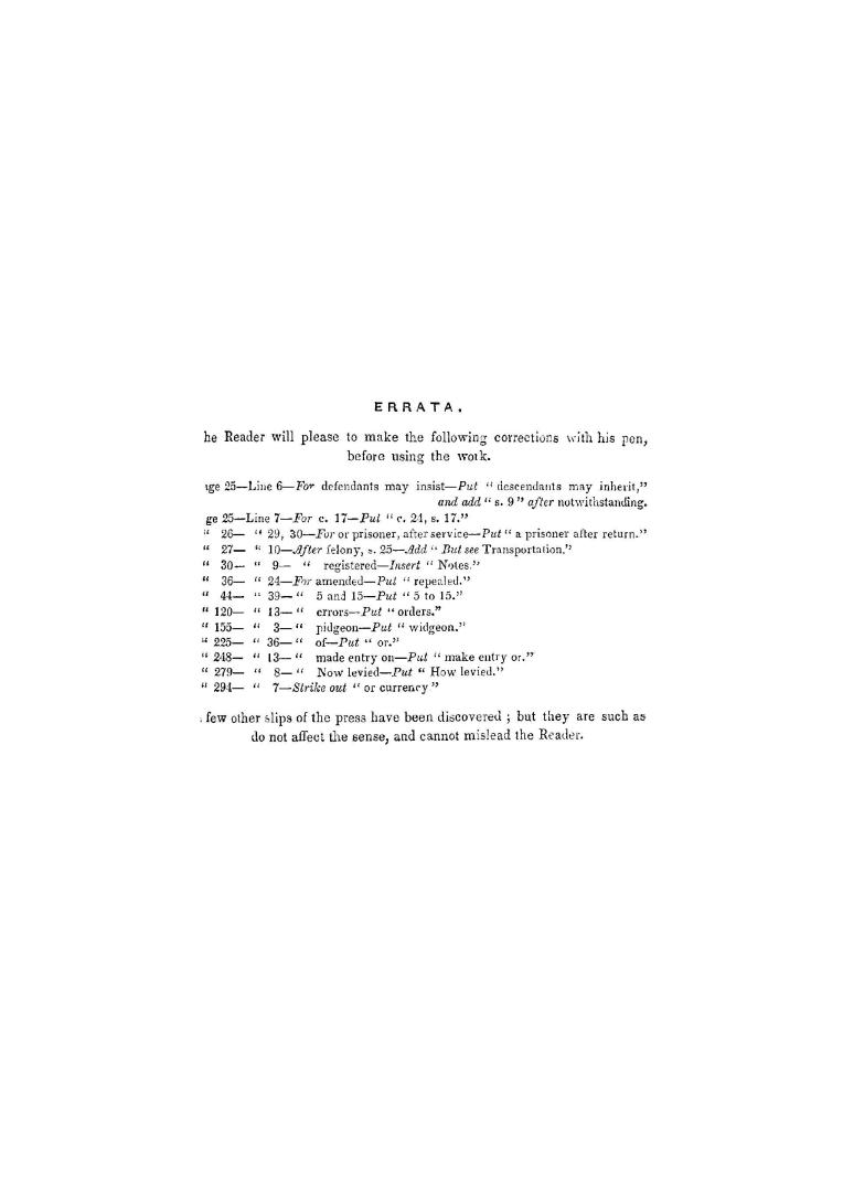 Index to the statutes in force in Upper Canada, at the end of the session of 1854-5,