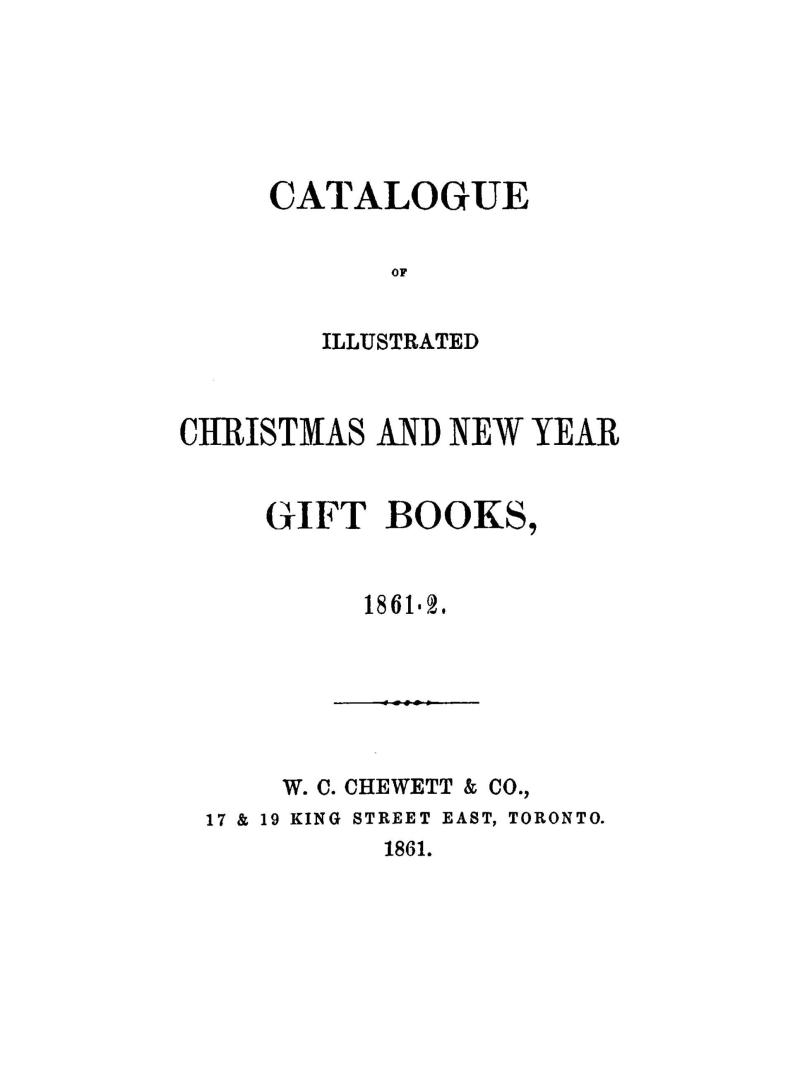 Catalogue of illustrated Christmas and New Year gift books