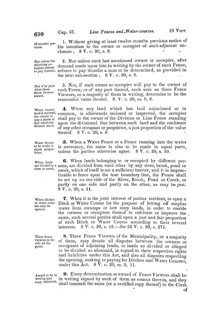 The consolidated statutes for Upper Canada