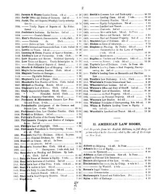 A selected catalogue and price list of law publications