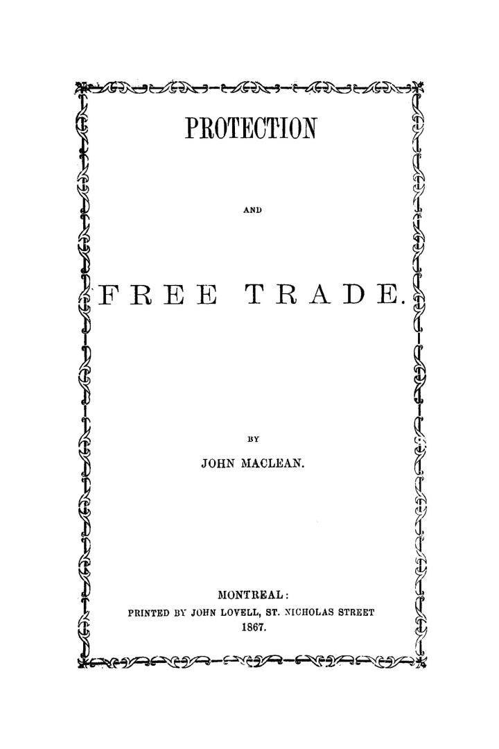Protection and free trade
