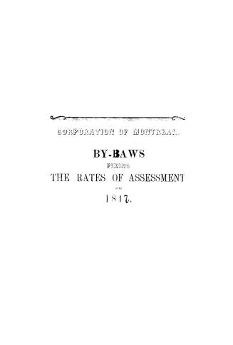 By-laws fixing the rates of assessment for 1847