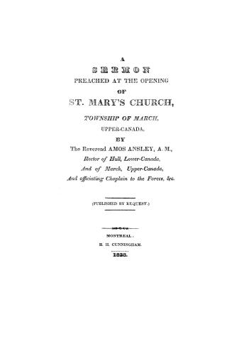 A sermon preached at the opening of St