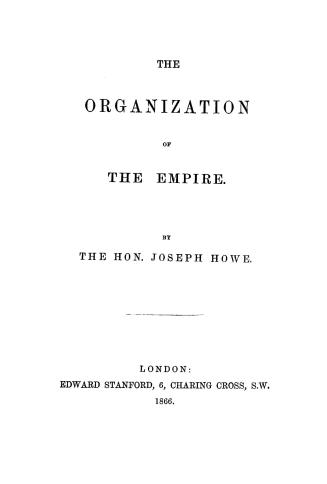 The organization of the Empire