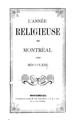 L'Année religieuse de Montréal