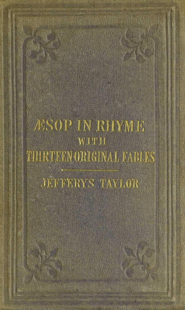 Æsop in rhyme, with thirteen original fables Fifth edition