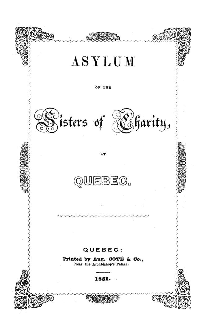 Asylum of the Sisters of Charity at Quebec
