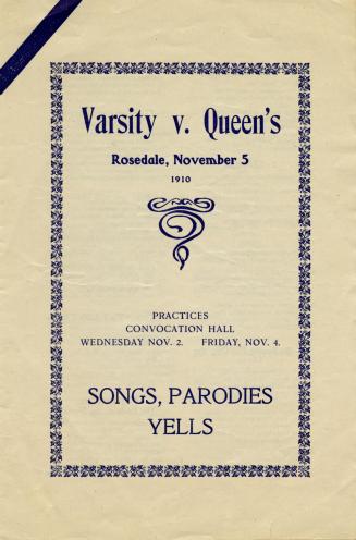 Varsity v. Queen's, Rosedale, November 5, 1910