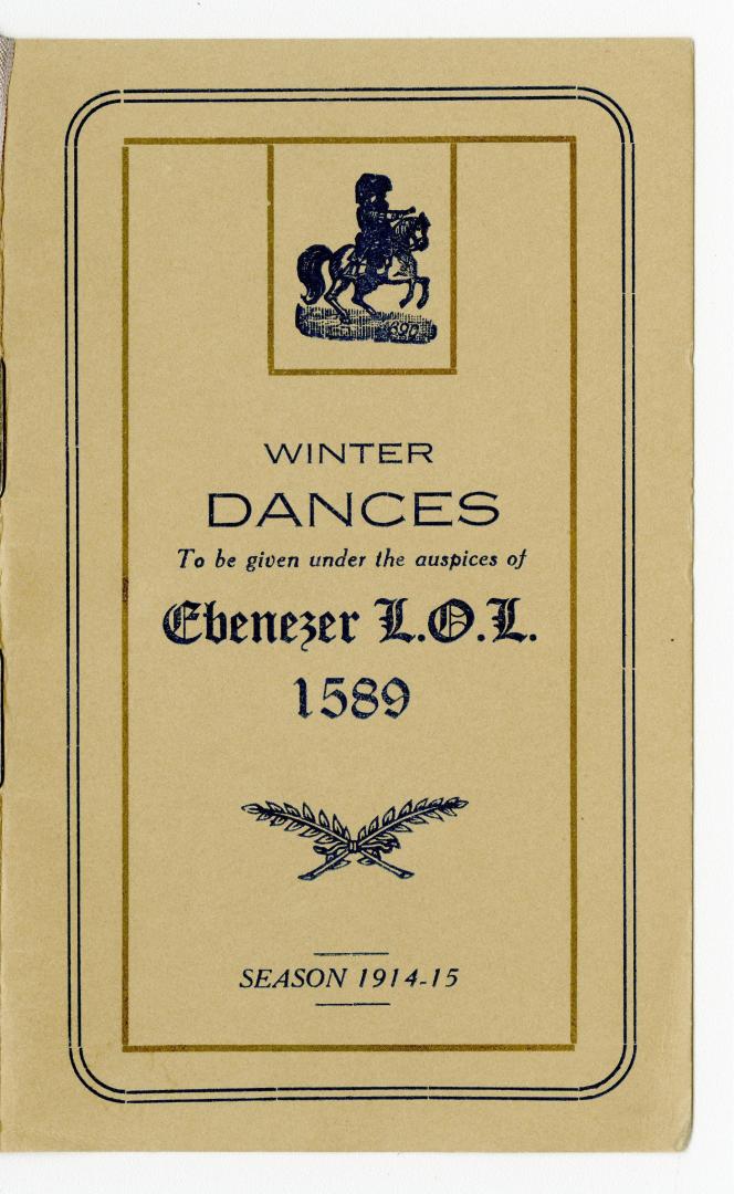 Winter dances to be given under the auspices of Ebenezer L