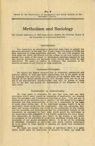 Methodism and Sociology