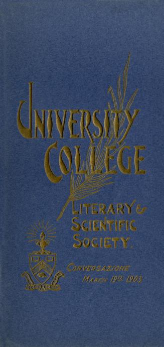 University College Literary & Scientific Society conversazione, March 19th, 1903