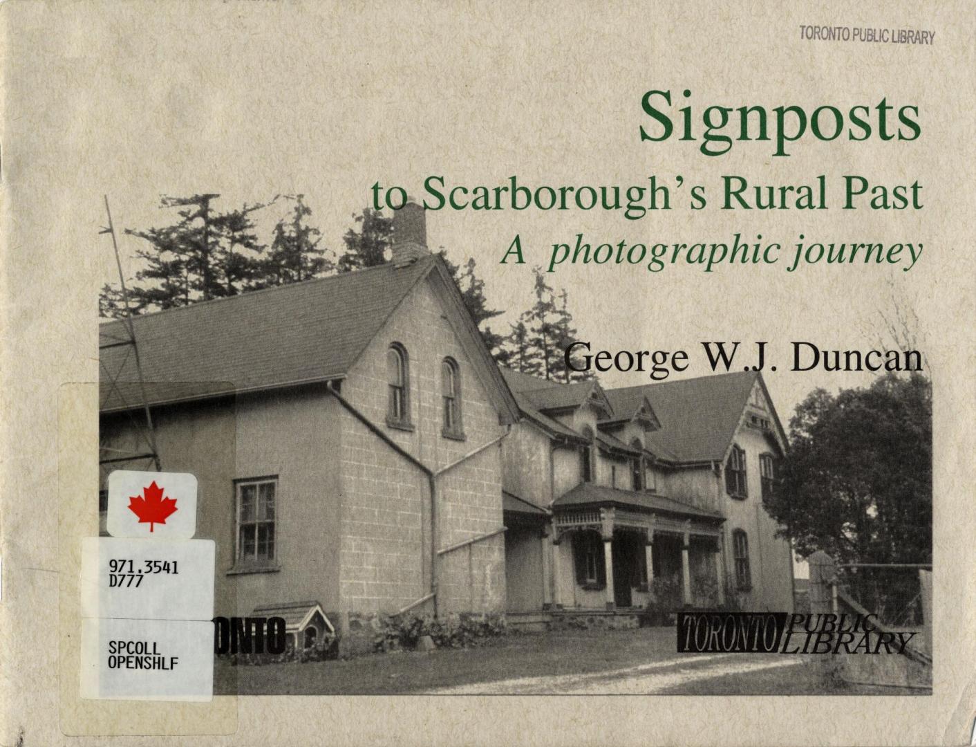 Signposts to Scarborough's rural past : a photographic journey