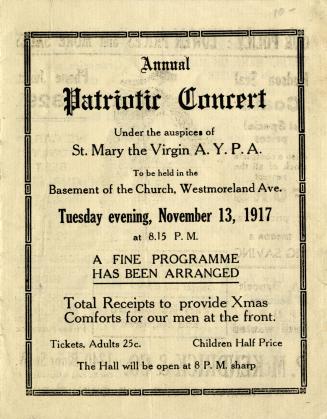 Annual patriotic concert under the auspices of St