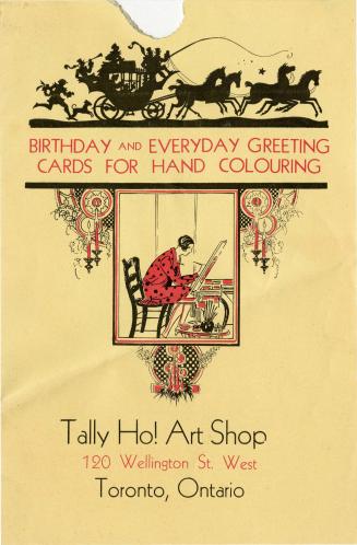 Birthday and everyday cards for hand colouring 1932