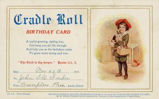 Cradle roll birthday card 1911