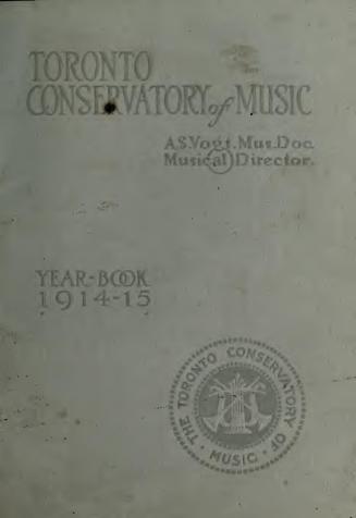 Toronto Conservatory of Music year book