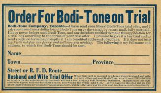 Post card : Bodi-Tone Company, Toronto, Ontario