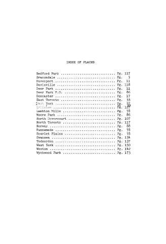 Directory and map of the township of York including the towns of East and North Toronto, and the incorporated village of Weston