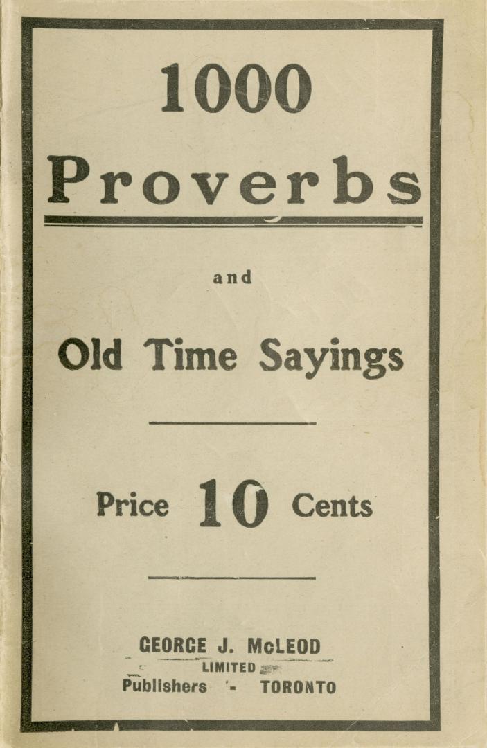 1000 proverbs and old time sayings