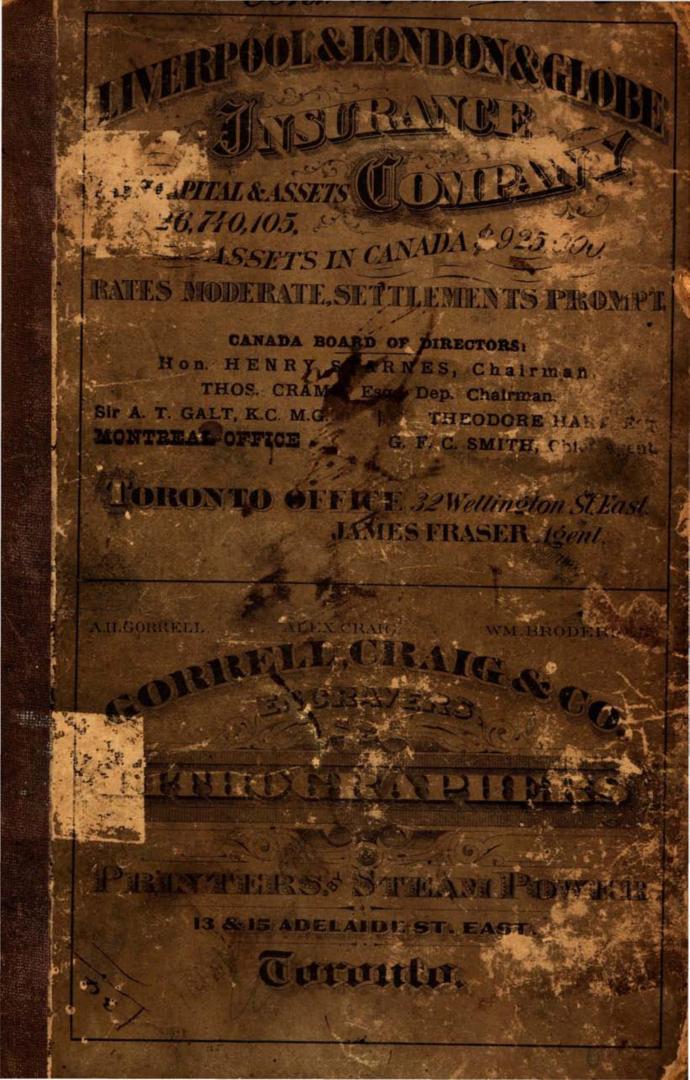 Toronto directory for 1877